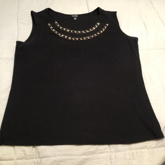 rafaella womens sleeveless top chain link design petities PL - Picture 1 of 9